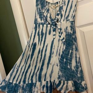 Coastal Edge like new dress earthy blue tie dye